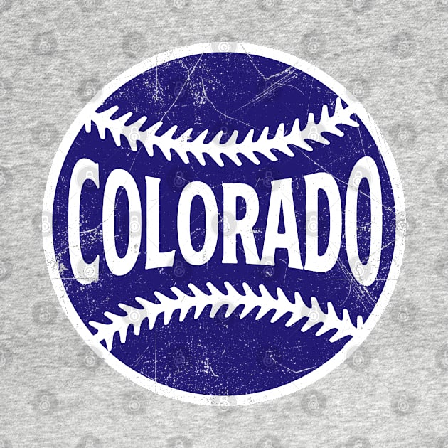 Colorado Retro Baseball - White by KFig21